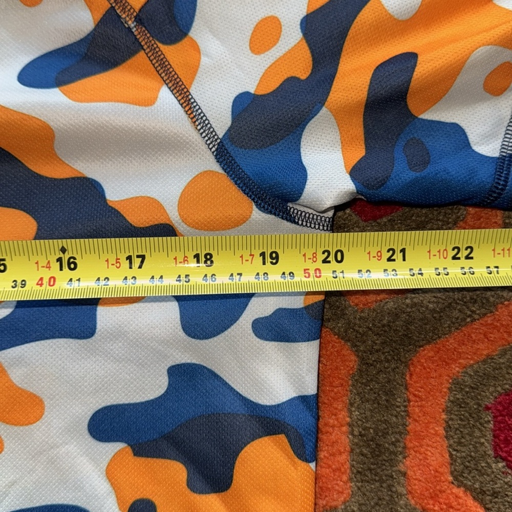 Adidas Orange and Blue Camouflage Tee Shirt Men's Medium Camo - Picture 4 of 6